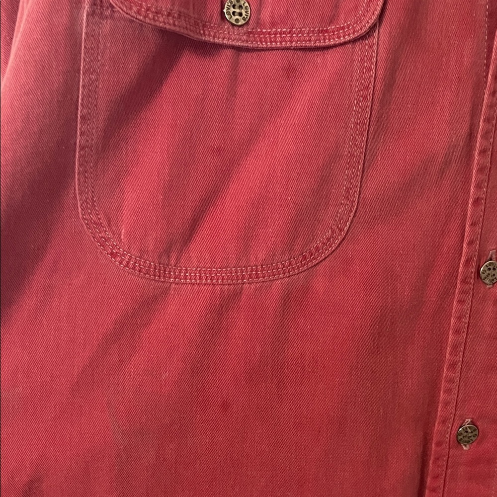 Levi's Washed Red Button-Down Shirt - image 4